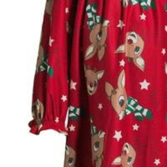 Rudolph The Red Nose Reindeer Girls Granny Style Sleep Gown Pajama, 3T - NWT - Picture 5 of 5